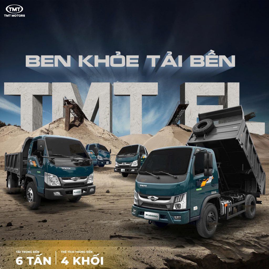 TMT FL250D/ FL350D/ FL450D/ FL600D (TẢI TRỌNG ĐẾN 6 TẤN, THỂ TÍCH THÙNG ĐẾN 4 KHỐI): BEN KHỎE, TẢI BỀN